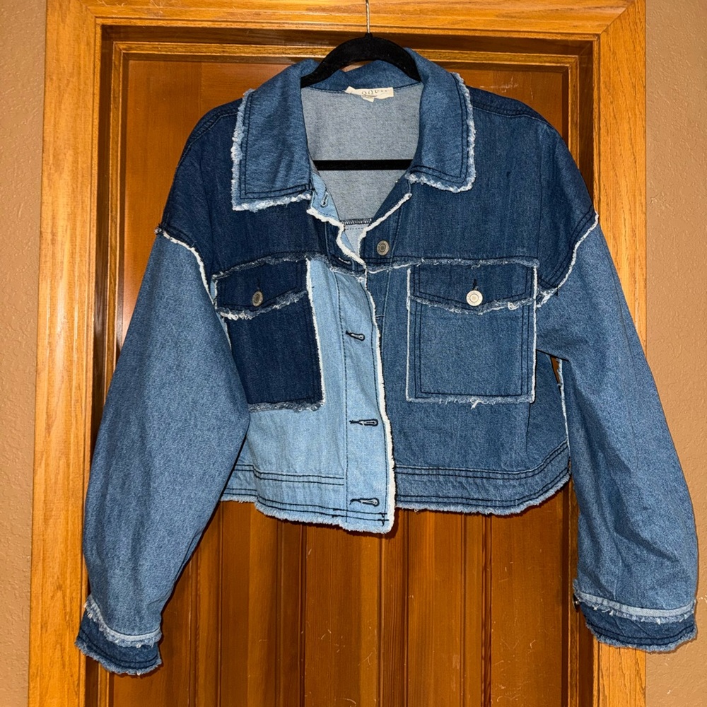 ELOQUII patchwork denim jacket - image 1